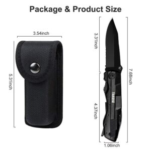 Multitool Pocket Knife with Switch Blades, Can Opener, Wire Cutter, Plier Screwdrivers, Fishing Knife for Camping Hunting, Chrismas/Birthday Gifts for Men/Dad/Kids