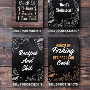 Shit My Mom Taught Me To Cook: Blank Recipe Book to Write In 125 Of Your Own Recipes Rustic Wooden Design Journal And Organizer Cookbook To Collect Your Custom Special And Favorite Recipes And Notes