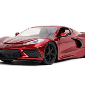 Jada Toys Bigtime Muscle 1:24 2020 Chevy Corvette Stingray Die-cast Car Candy Red, Toys for Kids and Adults