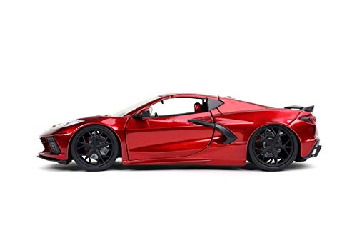 Jada Toys Bigtime Muscle 1:24 2020 Chevy Corvette Stingray Die-cast Car Candy Red, Toys for Kids and Adults