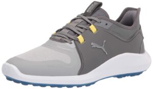 puma men's ignite fasten8 golf shoe, high rise silver-quiet shade, 9.5