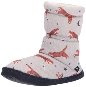 joules boy's slipper socks, grey tigers