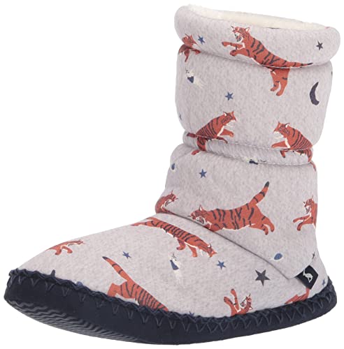 Joules Boy's Slipper Socks, Grey Tigers