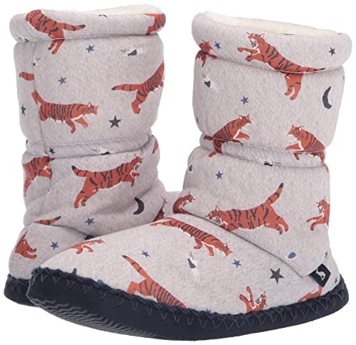 Joules Boy's Slipper Socks, Grey Tigers