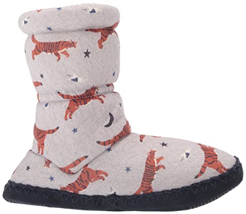 Joules Boy's Slipper Socks, Grey Tigers