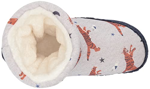 Joules Boy's Slipper Socks, Grey Tigers