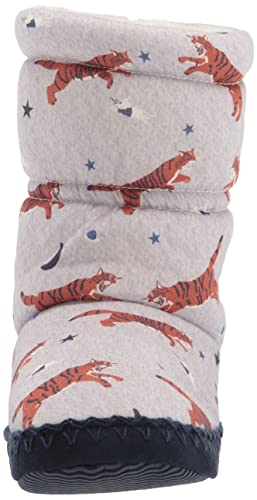 Joules Boy's Slipper Socks, Grey Tigers