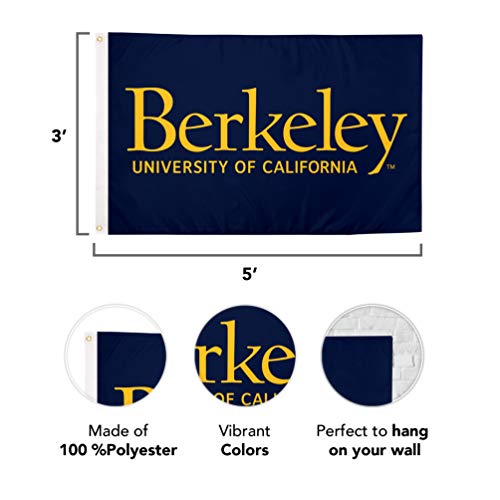 Desert Cactus University of California Berkeley Flag Golden Bears Cal UC Flags Banners 100% Polyester Indoor Outdoor 3x5 (Style 8)