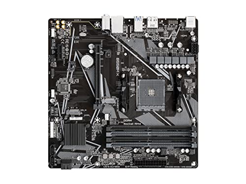 GIGABYTE B550M DS3H AC (AM4 AMD/B550/Micro ATX/Dual M.2/SATA 6Gb/s/USB 3.2 Gen 1/PCIe 4.0/HMDI/DVI/DDR4/Motherboard)