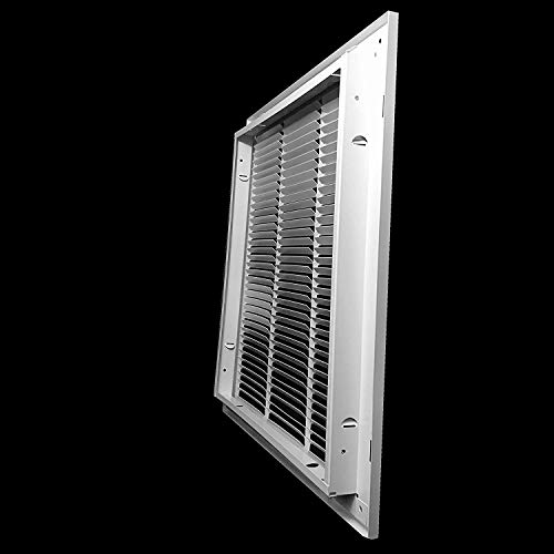 Handua 20"W x 25"H [Duct Opening Size] Filter Included Steel Return Air Filter Grille [Removable Door] for 1" Filters, Vent Cover Grill, White, Outer Dimensions: 22 5/8"W X 27 5/8"H for 20x25 Opening