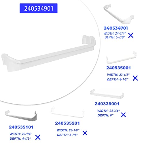 ECOTRIC Refrigerator Door Shelf Rack Bar Rail Retainer Compatible with Kenmore Frigidaire Refrigerators Replacement for 240534901 AP3214630 PS734935 Door Bin Refrigerator Parts & Accessories