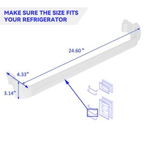 ECOTRIC Refrigerator Door Shelf Rack Bar Rail Retainer Compatible with Kenmore Frigidaire Refrigerators Replacement for 240534901 AP3214630 PS734935 Door Bin Refrigerator Parts & Accessories