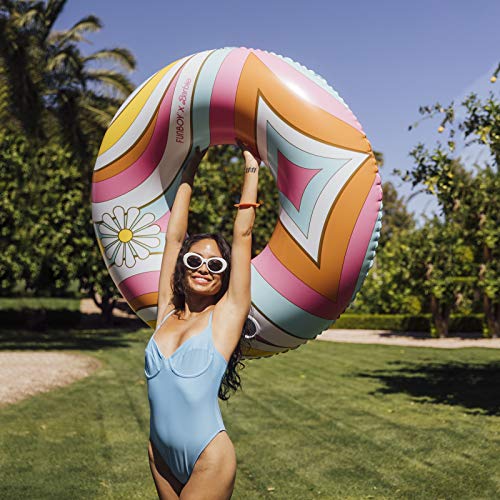 FUNBOY & Malibu Barbie Luxury Inflatable Summer Tube Float - Water Inflatable with Cup Holder Medium