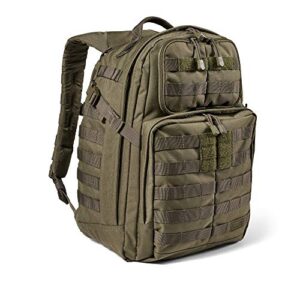 5.11 tactical backpack â€“ rush 24 2.0 â€“ military molle pack, ccw and laptop compartment, 37 liter, medium, style 56563, ranger green