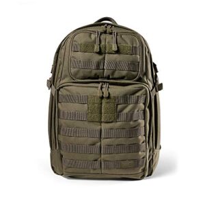 5.11 Tactical Backpack â€“ Rush 24 2.0 â€“ Military Molle Pack, CCW and Laptop Compartment, 37 Liter, Medium, Style 56563, Ranger Green