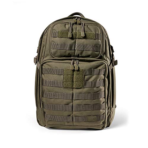 5.11 Tactical Backpack â€“ Rush 24 2.0 â€“ Military Molle Pack, CCW and Laptop Compartment, 37 Liter, Medium, Style 56563, Ranger Green