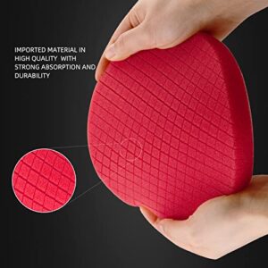 Red Finish Polishing Pads, Buffing Pads, SPTA 3Pcs 6.5 Inch Face for 6 Inch 150mm Backing Plate Compound Buffing Sponge Pads for Car Buffer Polisher Compounding, Polishing and Waxing -X00224R6B3