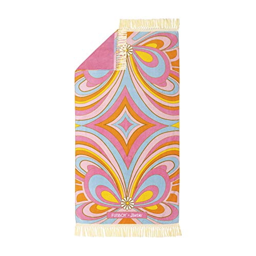 FUNBOY & Malibu Barbie Luxury Dream Oversized Beach Towel, Perfect For A Summer Pool Party 72.00" x 35.00"