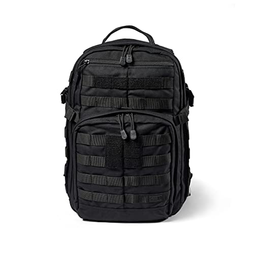 5.11 Tactical Backpack – Rush 12 2.0 – Military Molle Pack, CCW and Laptop Compartment, 24 Liter, Small, Style 56561, Black