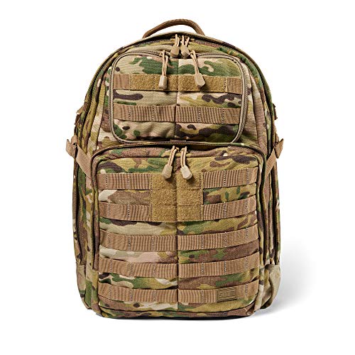 5.11 Tactical Backpack â€“ Rush 24 2.0 â€“ Military Molle Pack, CCW and Laptop Compartment, 37 Liter, Medium, Style 56564, Multicam