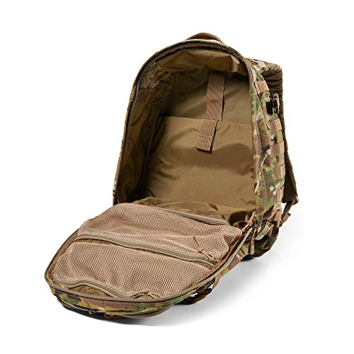 5.11 Tactical Backpack â€“ Rush 24 2.0 â€“ Military Molle Pack, CCW and Laptop Compartment, 37 Liter, Medium, Style 56564, Multicam