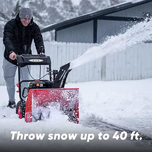 PowerSmart Snow Blower Gas Powered 26 in. 4-Stroke 212cc Engine with Electric Start, LED Headlight, Self Propelled 2 Stage Snow Blower PS26