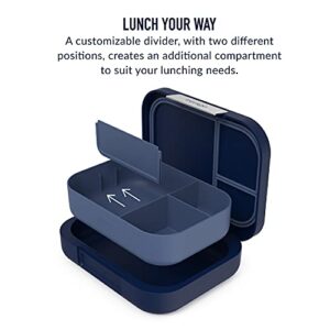 Bentgo® Modern - Versatile 4-Compartment Bento-Style Lunch Box, Leak-Resistant, Ideal for On-the-Go Balanced Eating - BPA-Free, Matte Finish and Ergonomic Design (Navy)