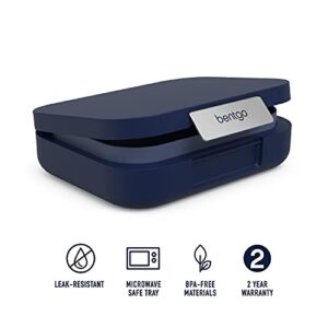 Bentgo® Modern - Versatile 4-Compartment Bento-Style Lunch Box, Leak-Resistant, Ideal for On-the-Go Balanced Eating - BPA-Free, Matte Finish and Ergonomic Design (Navy)