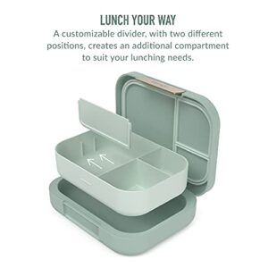 Bentgo® Modern - Versatile 4-Compartment Bento-Style Lunch Box, Leak-Resistant, Ideal for On-the-Go Balanced Eating - BPA-Free, Matte Finish and Ergonomic Design (Mint Green)