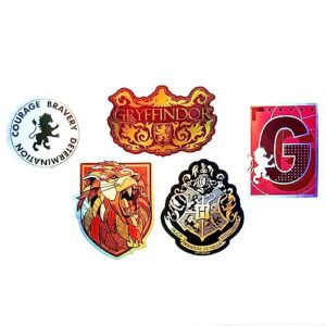 Conquest Journals Harry Potter Gryffindor Vinyl Stickers, Unique Stickers Including Holograms, Waterproof and UV Resistant, Great for All Your Gadgets, Potterfy All The Things (60 Pack)