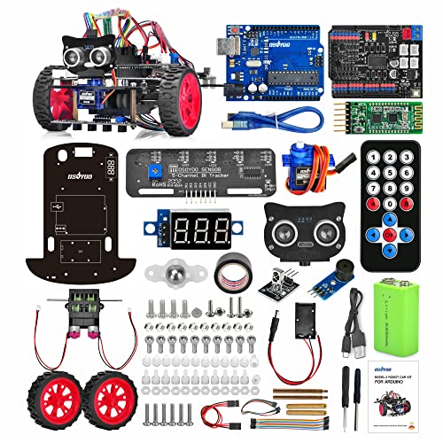 OSOYOO Smart Robot Car kit for Arduino to Learn Programming and Get Hands on Experience of Robotic Assembly for Adults and Kids