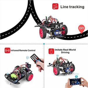 OSOYOO Smart Robot Car kit for Arduino to Learn Programming and Get Hands on Experience of Robotic Assembly for Adults and Kids