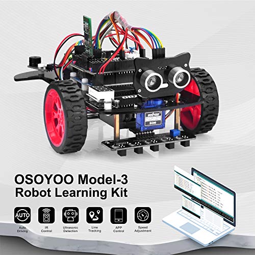 OSOYOO Smart Robot Car kit for Arduino to Learn Programming and Get Hands on Experience of Robotic Assembly for Adults and Kids