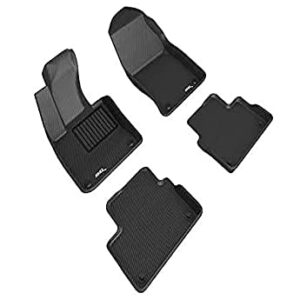 3D MAXpider Custom Fit Kagu Floor Mat (Black) Compatible with Volvo S60/V60 Plug-in Hybrid 2019-2023 - Full Set