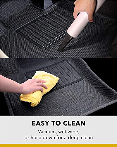 3D MAXpider Custom Fit Kagu Floor Mat (Black) Compatible with Volvo S60/V60 Plug-in Hybrid 2019-2023 - Full Set