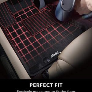 3D MAXpider Custom Fit Kagu Floor Mat (Black) Compatible with Volvo S60/V60 Plug-in Hybrid 2019-2023 - Full Set