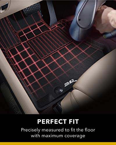 3D MAXpider Custom Fit Kagu Floor Mat (Black) Compatible with Volvo S60/V60 Plug-in Hybrid 2019-2023 - Full Set