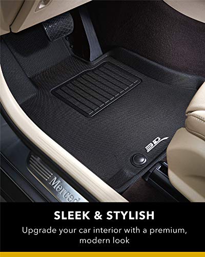 3D MAXpider Custom Fit Kagu Floor Mat (Black) Compatible with Volvo S60/V60 Plug-in Hybrid 2019-2023 - Full Set