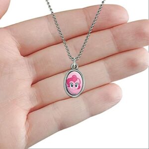GRAPHICS & MORE My Little Pony Pinkie Pie Face Antiqued Oval Charm Pendant with Chain