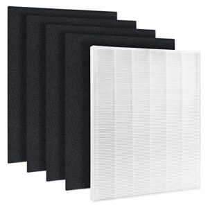 115115 hepa replacement filter a for winix plasmawave filter c535,5300,5300-2,5500,6300,6300-2,5000,p300,am90,c909,9800 air purifier,1 true hepa size 21 filter + 4 carbon pre-filters