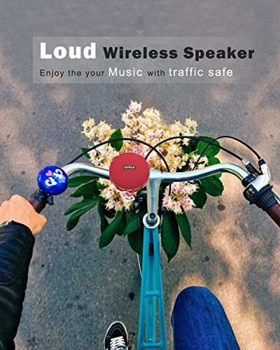 Inwa Bluetooth Speaker for Bike, Wireless Portable Shower Traveling Bike Speaker, Enhanced Bass, Built in Mic for Bicycle Riding, Sports, Pool, Beach, Hiking