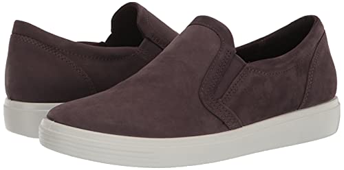 ECCO Women's Soft Classic Slip On Sneaker, Shale Nubuck, 8-8.5