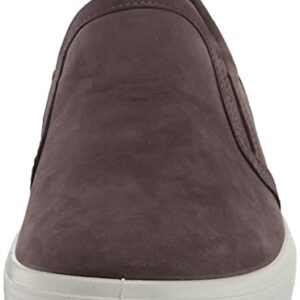 ECCO Women's Soft Classic Slip On Sneaker, Shale Nubuck, 8-8.5