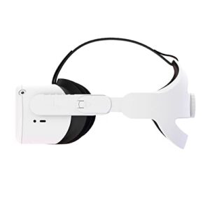 SINWEVR Adjustable Head Strap Compatible for Quest 2 VR Headset, Elite Strap Replacement for Enhanced Support and Comfort in VR, Durable and Lightweight(Lvory White)