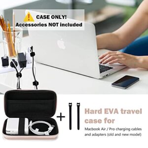 ProCase 14-15.6 Inch Laptop Sleeve Case Protective Bag Bundle with Hard Storage Carrying Case for MacBook Air/Pro Power Adapter