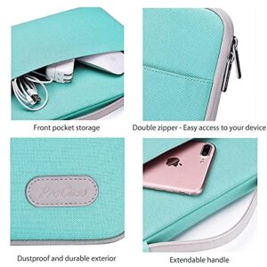 ProCase 14-15.6 Inch Laptop Sleeve Case Protective Bag Bundle with Hard Storage Carrying Case for MacBook Air/Pro Power Adapter