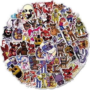 five nights at freddy's stickers 50 pack waterproof stickers laptop bumper skateboard water bottles computer terror game stickers