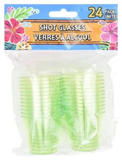 TopNotch Outlet Disposable Shot Cups - Mini Cups (2 Oz) Unique Green Solo Party Shooters - Jello Shots - Jager Bombs - Beer Pong Cups - St Patricks Day - Plastic Shot Glasses