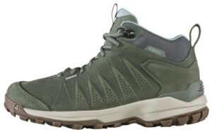 oboz sypes mid leather b-dry hiking shoe - women's thyme 8