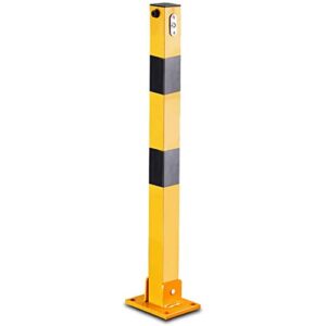 faszfsaf folding parking barrier, 70cm road safety bollard, vehicle post bollards barriers parking space lock, used for lane parking interception and protection
